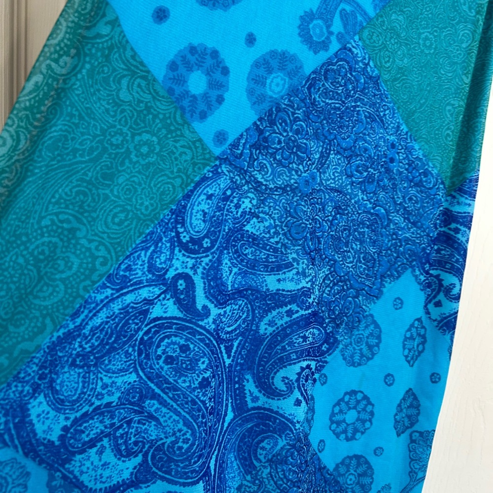Blue Patterned Mini Dress - Picture 2 of 4